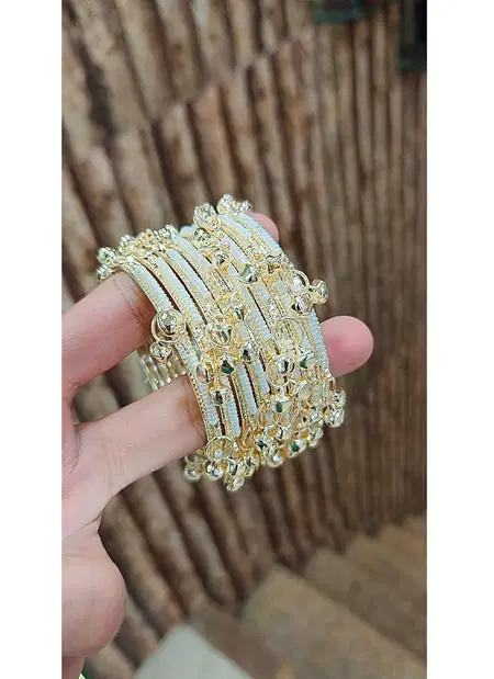 Kashmiri Ghungroo Bangles With Moti Work Wholesale In India